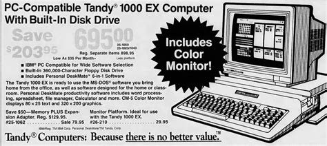 tandy 1000ex|Tandy 1000 models .